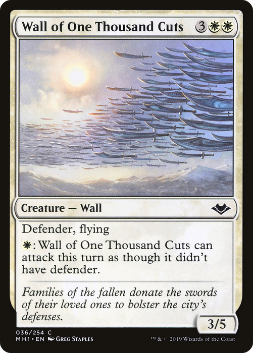 Wall of One Thousand Cuts (MH1-036) - common - Foil