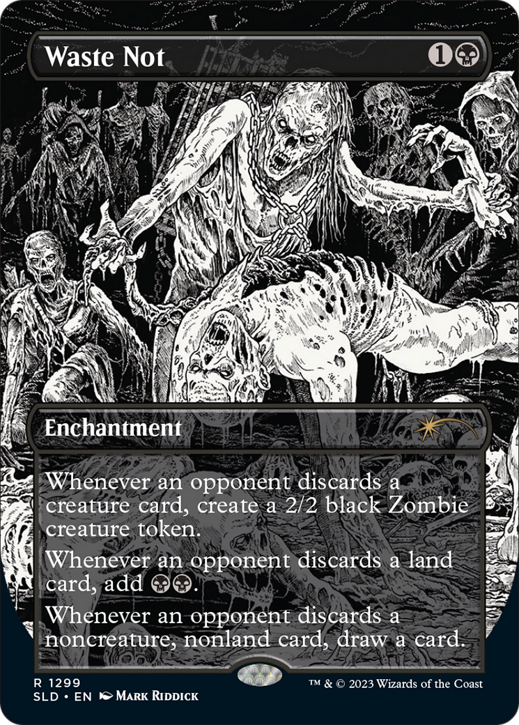 Waste Not (SLD-1299) - rare (Borderless) - Foil