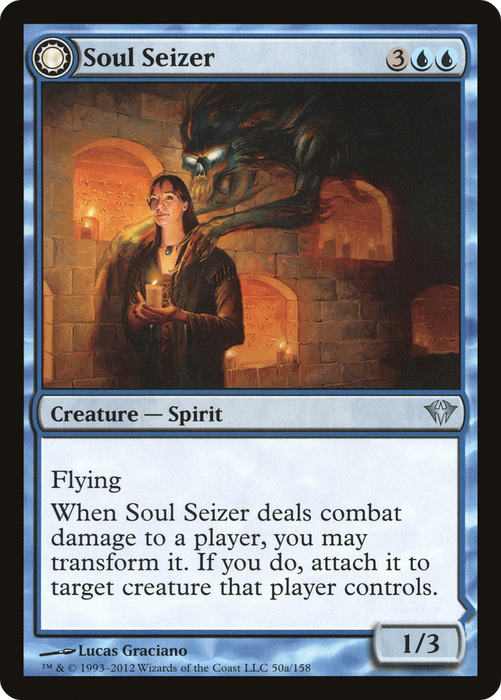 Soul Seizer // Ghastly Haunting (DKA-050) - uncommon: (Double Faced Transform) - Foil