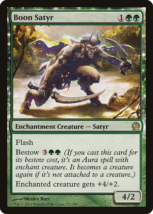 Boon Satyr (THS-152) - rare: (enchantment)