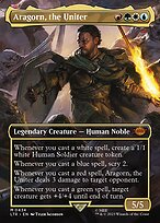 Aragorn, the Uniter (LTR-434) - mythic (Borderless) - Foil