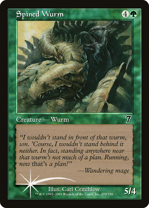 Spined Wurm (7ED-270★) - common - Foil