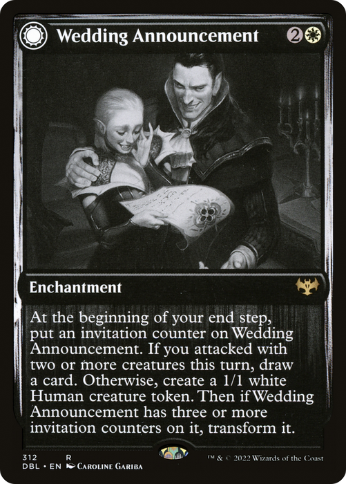 Wedding Announcement // Wedding Festivity (DBL-312) - rare: (Double Faced Transform) - Foil