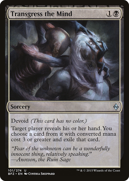 Transgress the Mind (BFZ-101) - uncommon: (devoid) - Foil