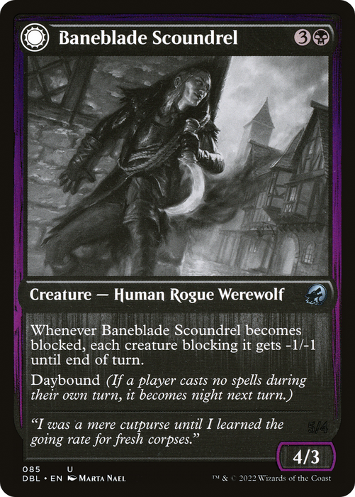 Baneblade Scoundrel // Baneclaw Marauder (DBL-085) - uncommon: (Double Faced Transform)