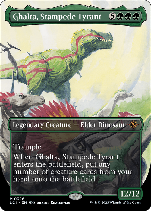 Ghalta, Stampede Tyrant (LCI-326) - mythic (Borderless) - Foil