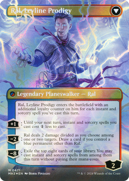 Ral, Monsoon Mage // Ral, Leyline Prodigy (MH3-471) - mythic (Borderless) - Foil