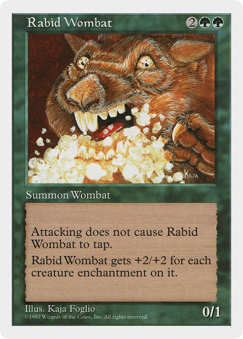 Rabid Wombat (5ED-319) - uncommon