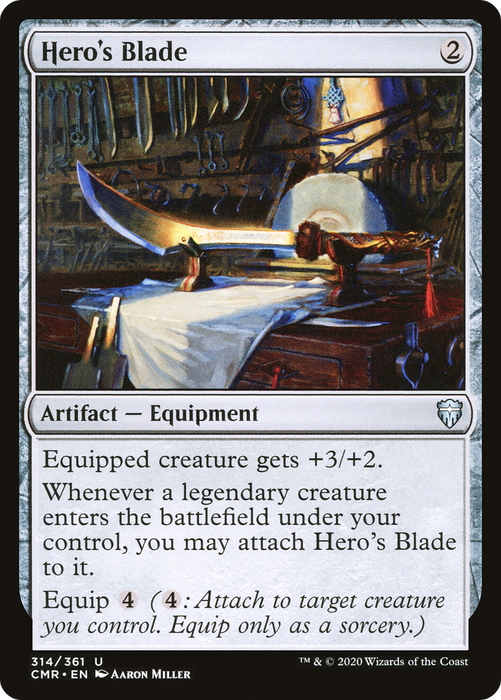 Hero's Blade (CMR-314) - uncommon - Foil