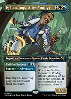 Kellan, Inquisitive Prodigy // Tail the Suspect (MKM-334) - rare (Borderless)