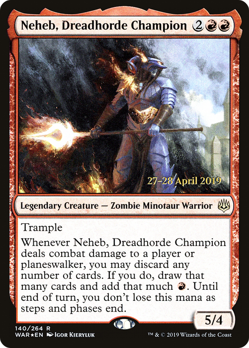 Neheb, Dreadhorde Champion (PRE-140S) - rare - Foil