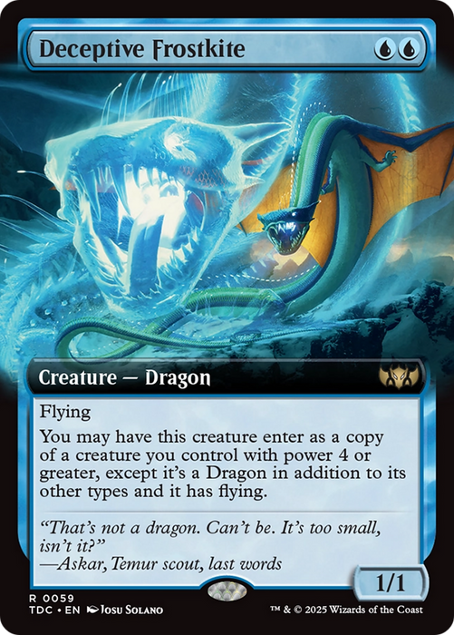 Deceptive Frostkite (TDC-059) - rare: (Extended Art)