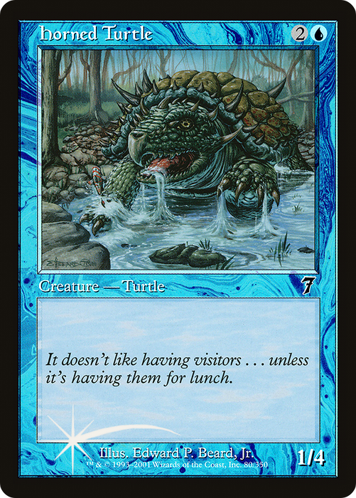 Horned Turtle (7ED-80★) - common - Foil