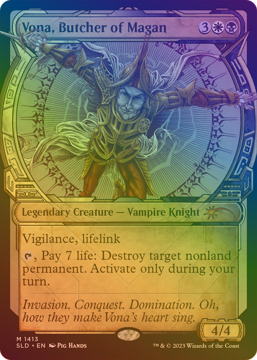 Vona, Butcher of Magan (SLD-1413★) - mythic: (Showcase) - Foil
