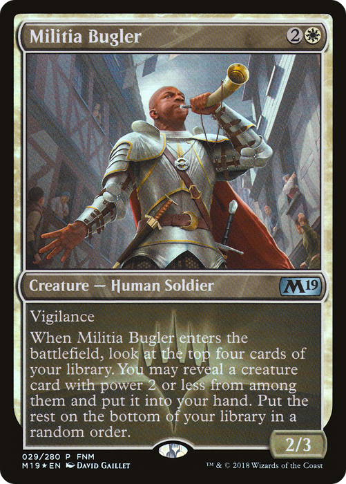 Militia Bugler (FNM-029) - uncommon - Foil