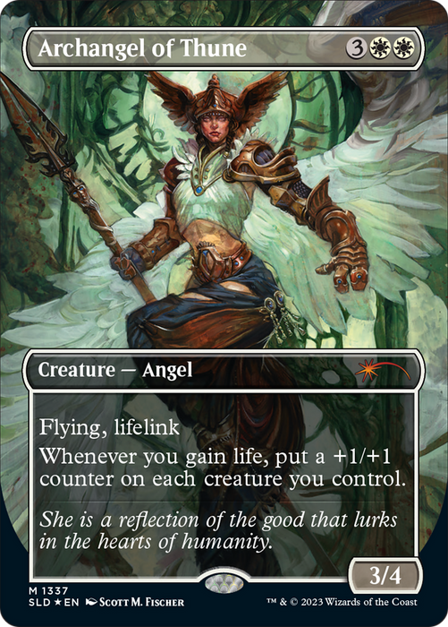 Archangel of Thune (SLD-1337) - mythic (Borderless) - Foil