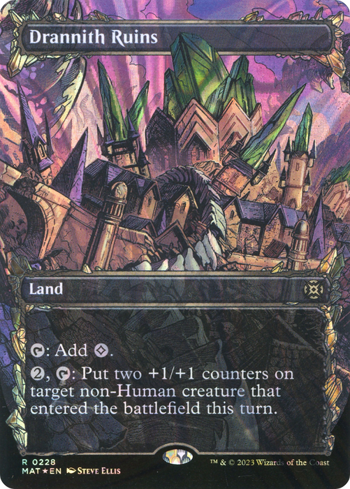 Drannith Ruins (MAT-228) - rare: (Showcase) (Borderless) - Foil