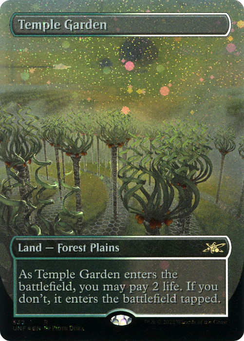Temple Garden (UNF-532) - rare (Borderless) - Foil