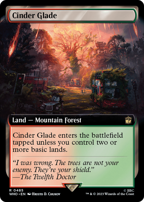 Cinder Glade (WHO-485) - rare: (Extended Art) - Foil