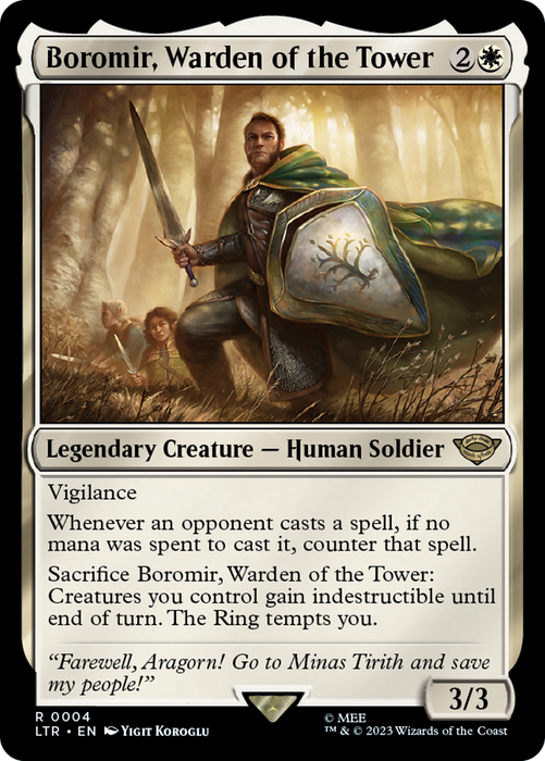 Boromir, Warden of the Tower (LTR-004) - rare - Foil