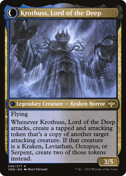 Runo Stromkirk // Krothuss, Lord of the Deep (VOW-246) - rare: (Double Faced Transform)