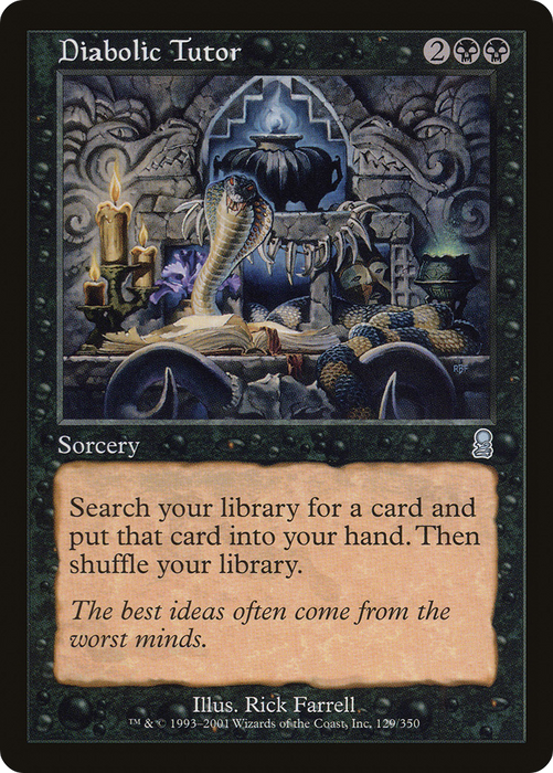 Diabolic Tutor (ODY-129) - uncommon - Foil