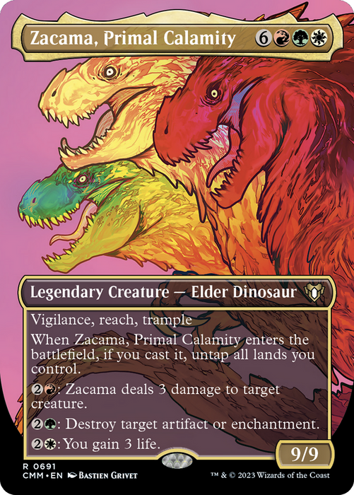 Zacama, Primal Calamity (CMM-691) - rare (Borderless) - Foil