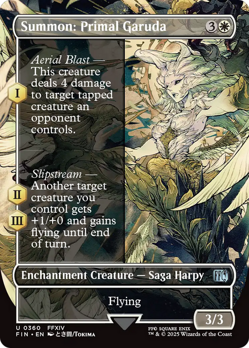 Summon: Primal Garuda (Borderless) (FIN-360) - uncommon - Foil