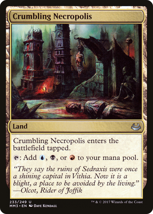 Crumbling Necropolis (MM3-233) - uncommon - Foil