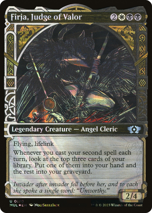Firja, Judge of Valor (MUL-170) - uncommon: (Showcase) - Foil
