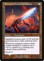 Sword of Truth and Justice (MH1-032) - mythic - Etched Foil
