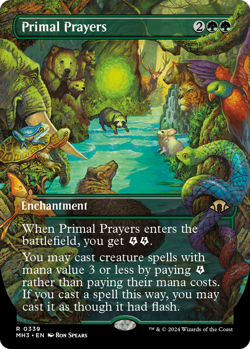Primal Prayers (MH3-339) - rare (Borderless)