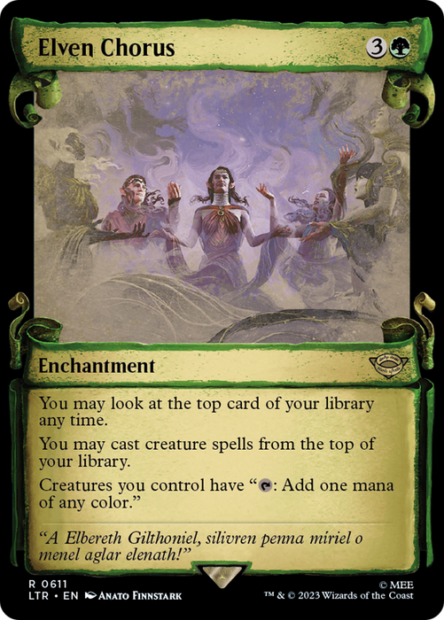 Elven Chorus (LTR-611) - rare: (Showcase) - Foil