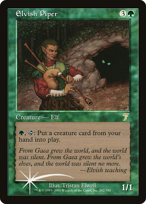 Elvish Piper (7ED-242★) - rare - Foil