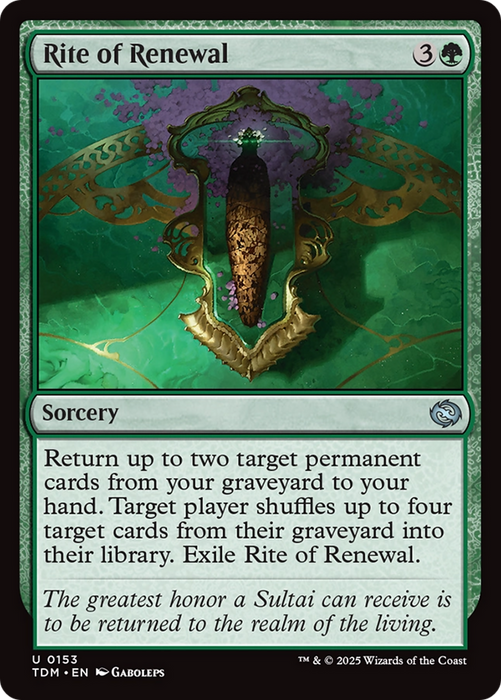 Rite of Renewal (TDM-153) - uncommon - Foil