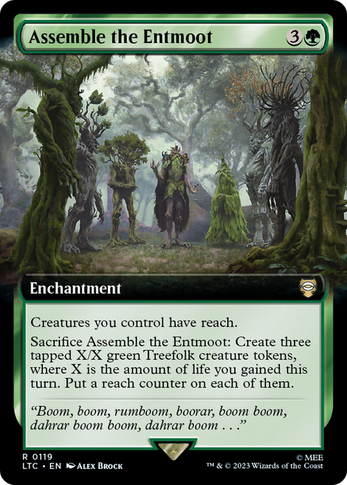 Assemble the Entmoot (LTC-119) - rare: (Extended Art)