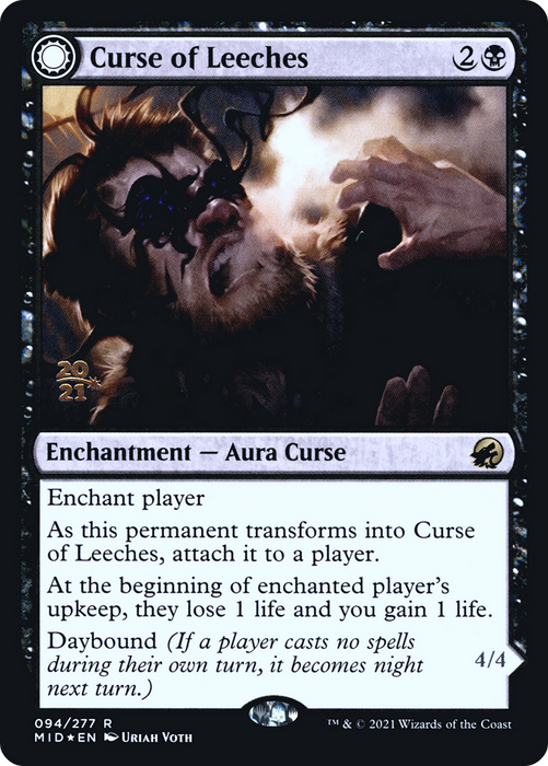 Curse of Leeches // Leeching Lurker (PRE-94S) - rare: (Double Faced Transform) - Foil
