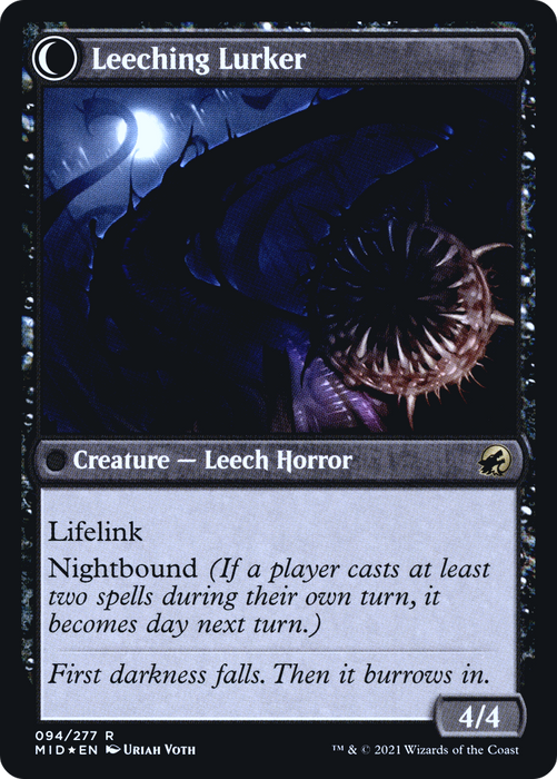 Curse of Leeches // Leeching Lurker (PRE-94S) - rare: (Double Faced Transform) - Foil