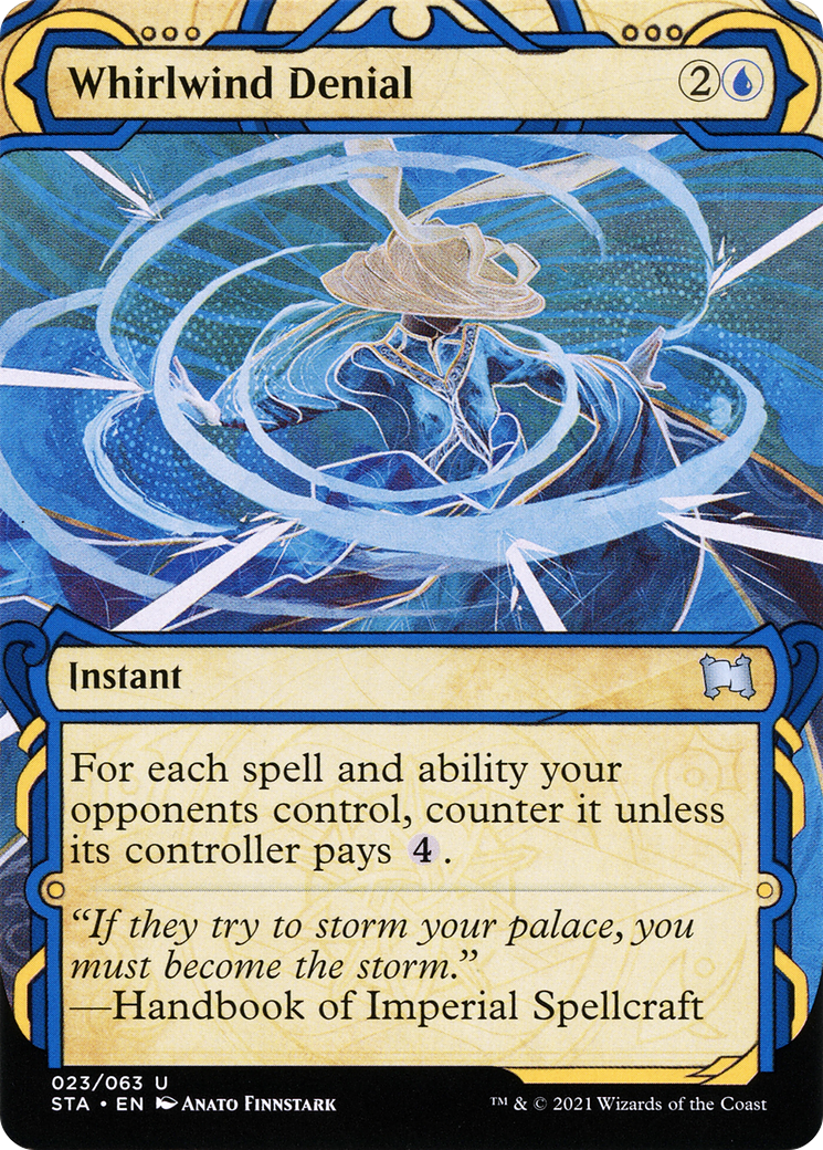 Whirlwind Denial (STA-023) - uncommon: (Showcase) (Borderless) - Etched Foil