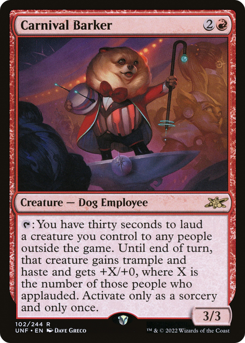 Carnival Barker (UNF-102) - rare - Foil