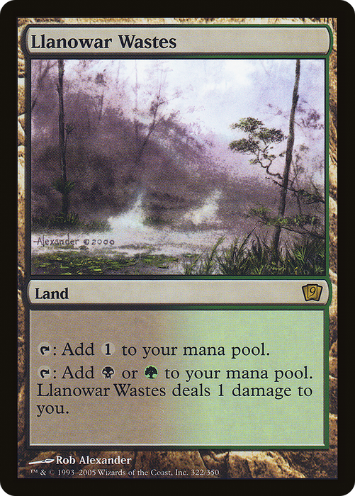 Llanowar Wastes (9ED-322★) - rare - Foil