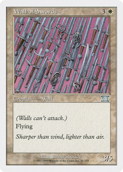 Wall of Swords (6ED-051) - uncommon
