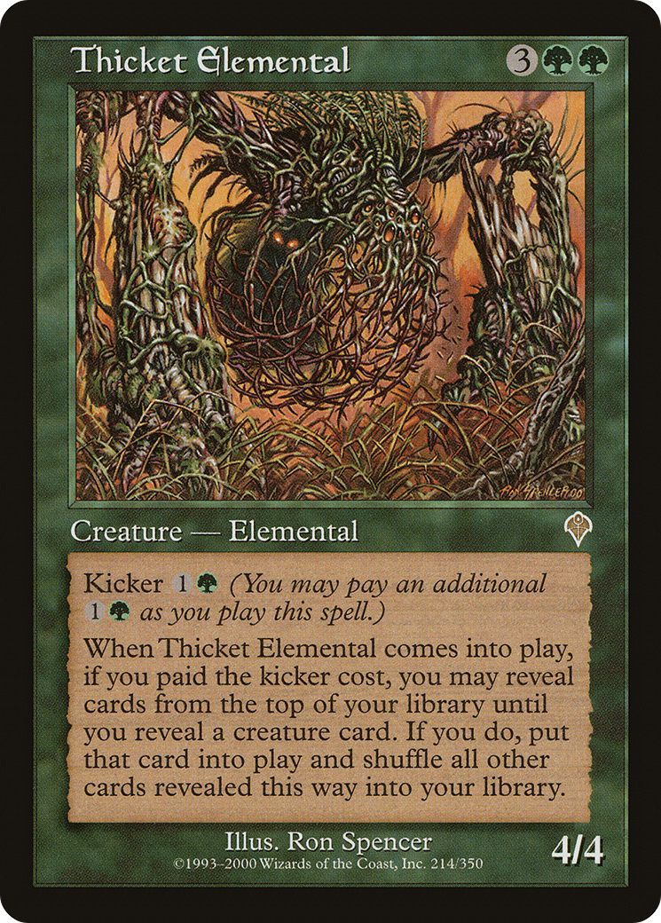 Thicket Elemental (INV-214) - rare - Foil