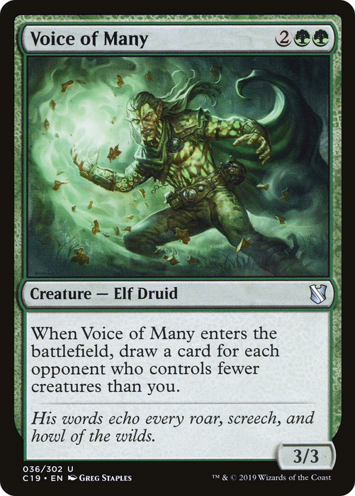 Voice of Many (C19-036) - uncommon