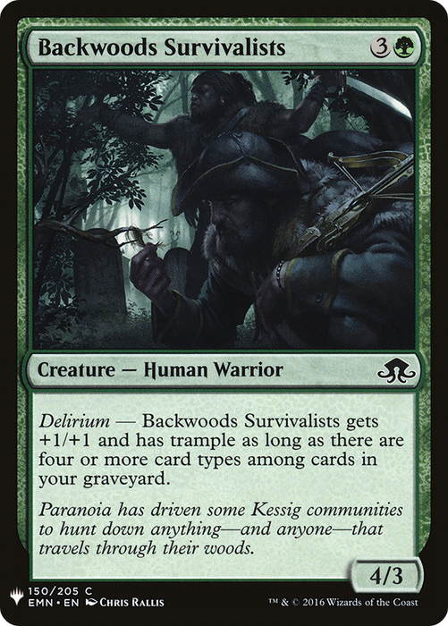 Backwoods Survivalists (LIST-EMN-150) - common