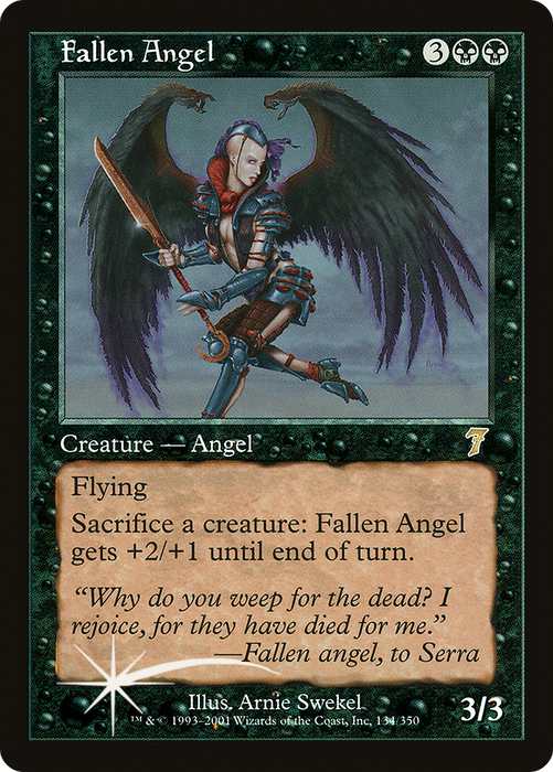 Fallen Angel (7ED-134★) - rare - Foil