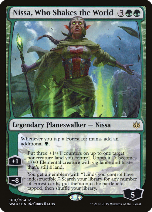 Nissa, Who Shakes the World (WAR-169) - rare - Foil