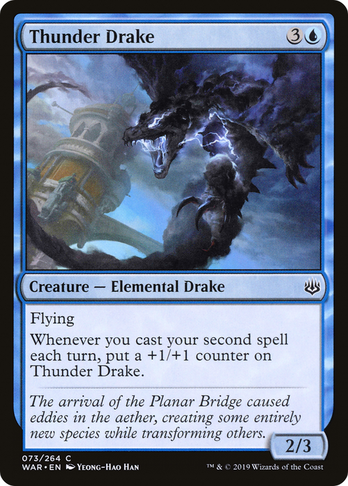 Thunder Drake (WAR-073) - common - Foil