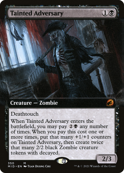 Tainted Adversary (MID-350) - mythic: (Extended Art) - Foil