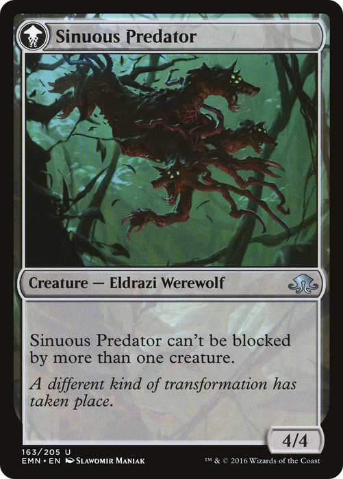 Kessig Prowler // Sinuous Predator (EMN-163) - uncommon: (mooneldrazidfc) - Foil